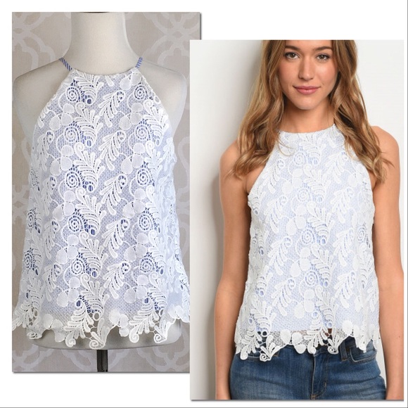 Bonnie Blue Lace Top - Picture 7 of 8